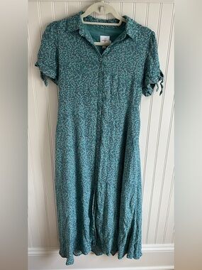 The nines by Hatch maternity Floral Button-Front Midi Dress